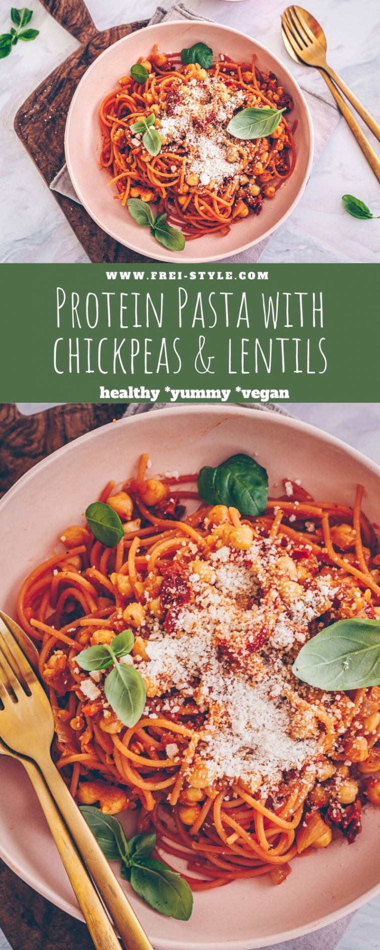 Protein Pasta with chickpeas and lentils * Freistyle by Verena Frei